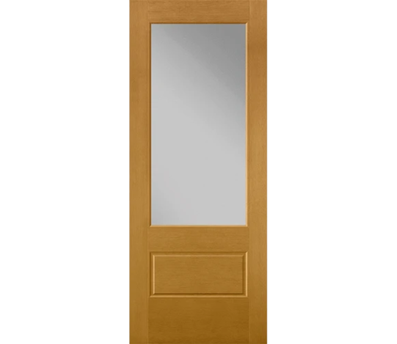 Charlotte 3 Quaters Light Fiberglass Entry Door