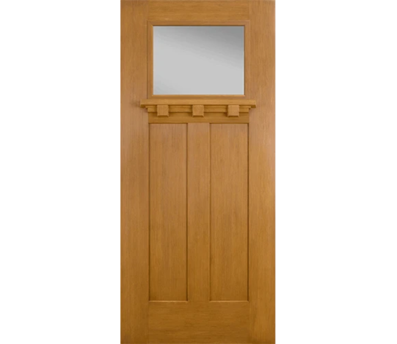 Charlotte Craftsman Light Fiberglass Entry Door